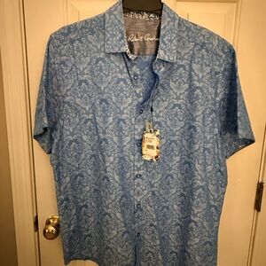 Robert Graham Light Blue Floral Men's Shirt